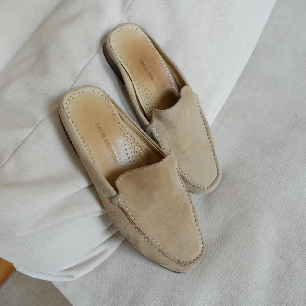 L’ARTE DEL SANDALO CAPRESE Loafer suede mule slide made in Italy 38 or 7.5 - Picture 10 of 15
